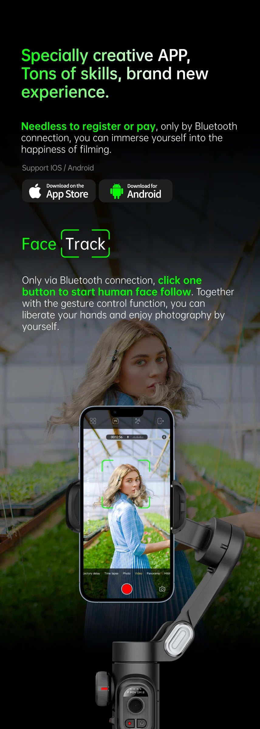 3-Axis Handheld Gimbal Stabilizer SmartXE for Smartphone