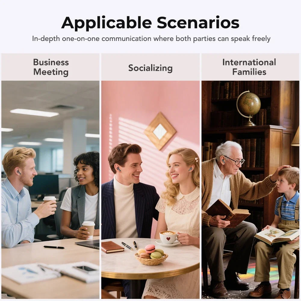 HTC NE40 Earphones Bluetooth V6 AI Translator Earbuds