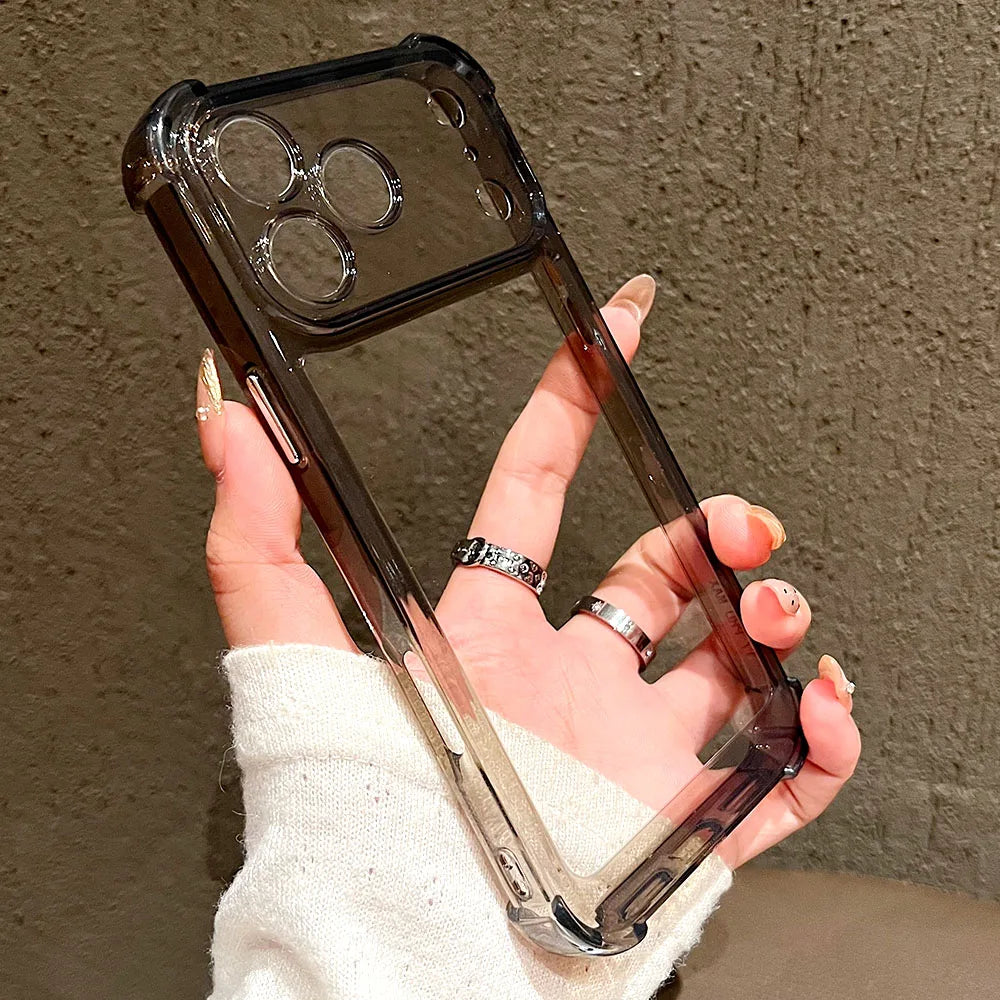 Luxury Transparent Silicone Phone Case For iPhone's