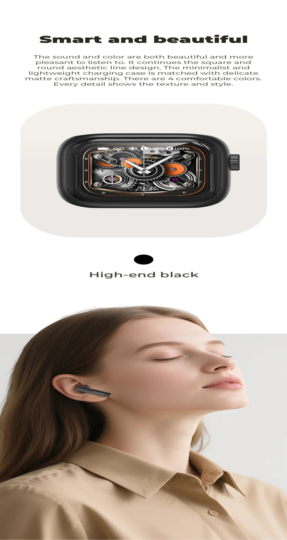 HTC NE40 Earphones Bluetooth V6 AI Translator Earbuds