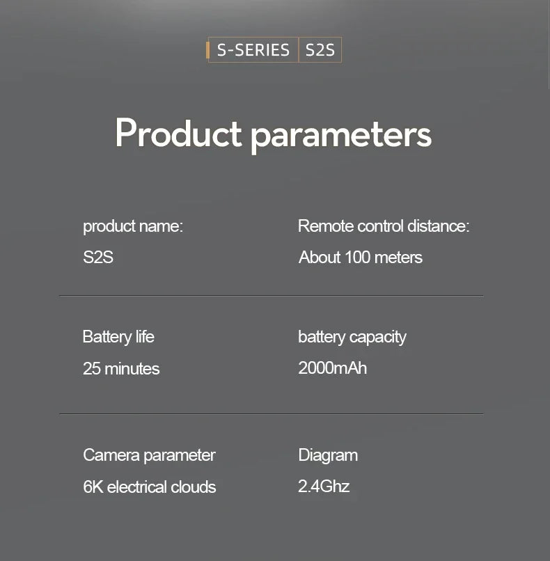 S2S Mini Drone 4k 8K HD Camera Obstacle Avoidance Aerial Photography Brushless Motor Foldable Rc Quadcopter