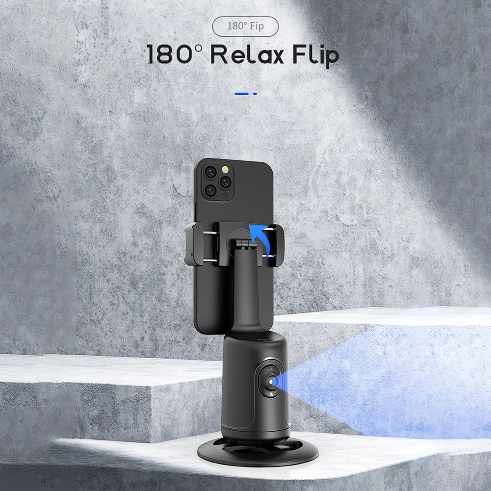 AI-Powered Smartphone Gimbal Stabilizer 360° Auto Tracking Selfie Stick Tripod for Live Broadcast Vlog Video Record Photography