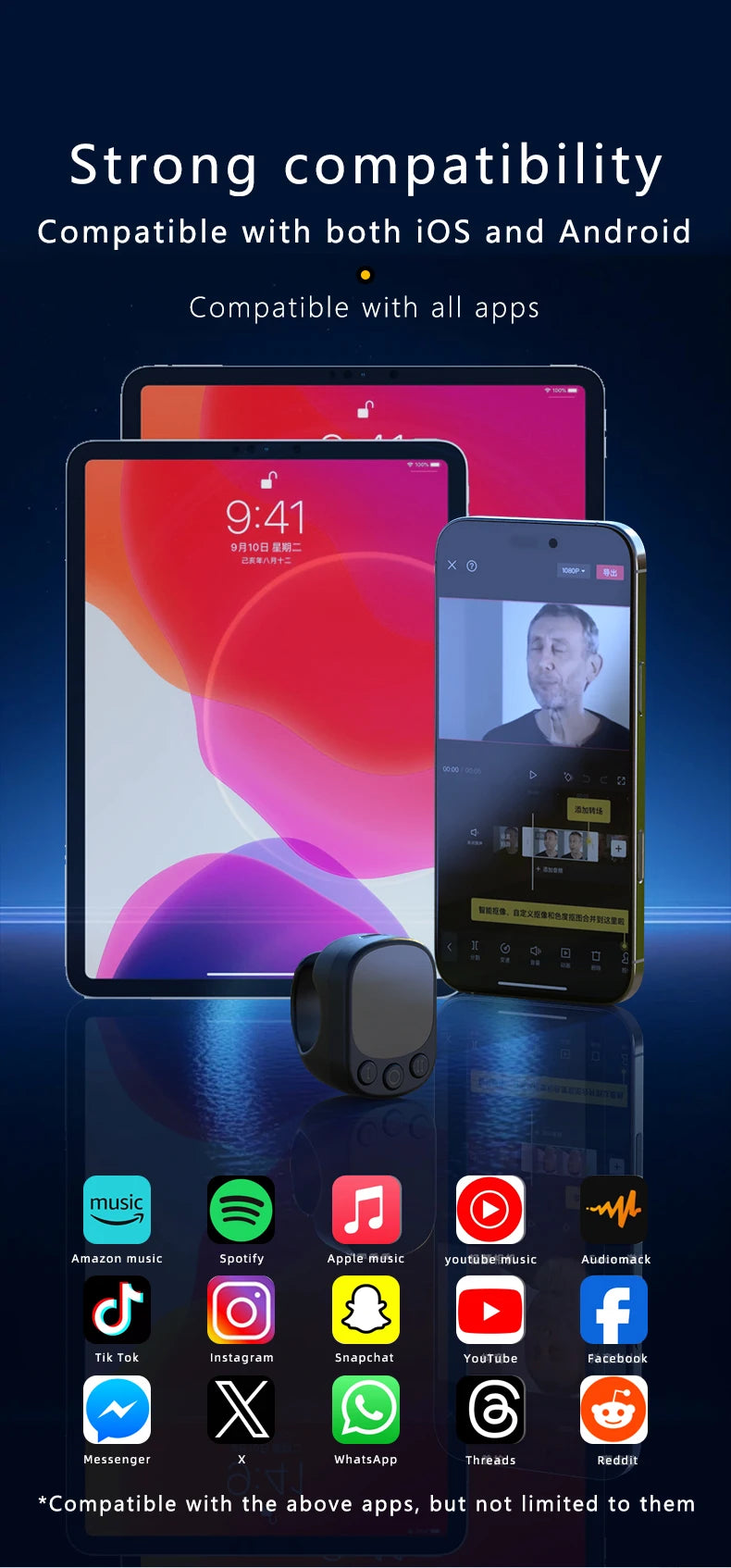 Mouse Ring Remote Control with Touchpad