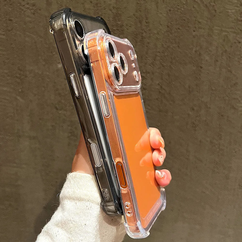 Luxury Transparent Silicone Phone Case For iPhone's