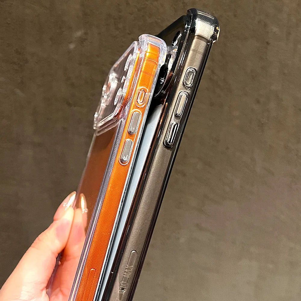 Luxury Transparent Silicone Phone Case For iPhone's