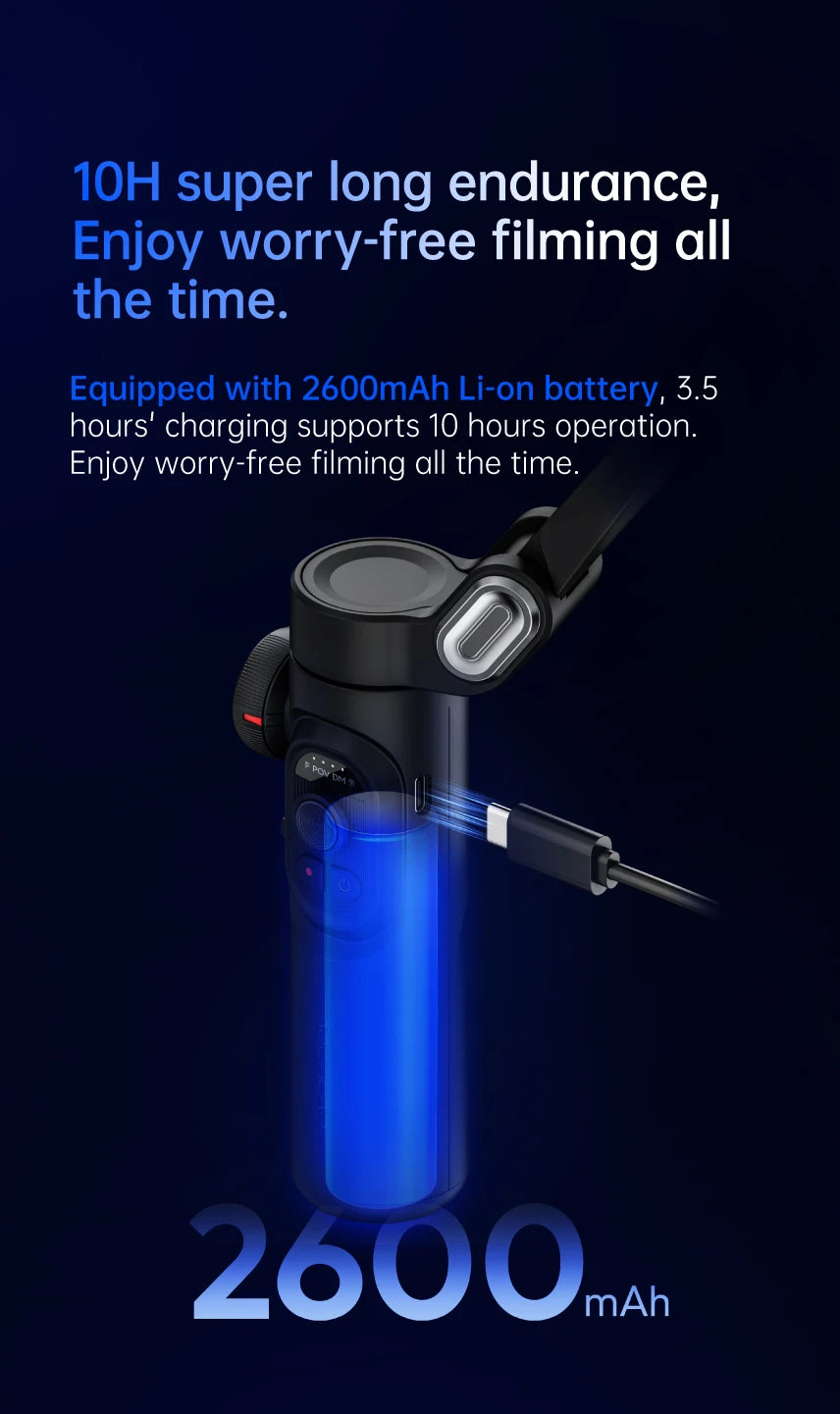 AOCHUAN 3-Axis Handheld Gimbal Stabilizer SmartXE for iPhone & Android AI Face Tracking