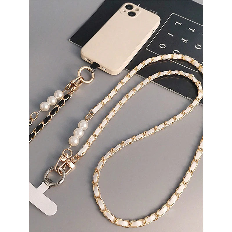 Crossbody Pearl Long Phone Neck and Shoulder Strap