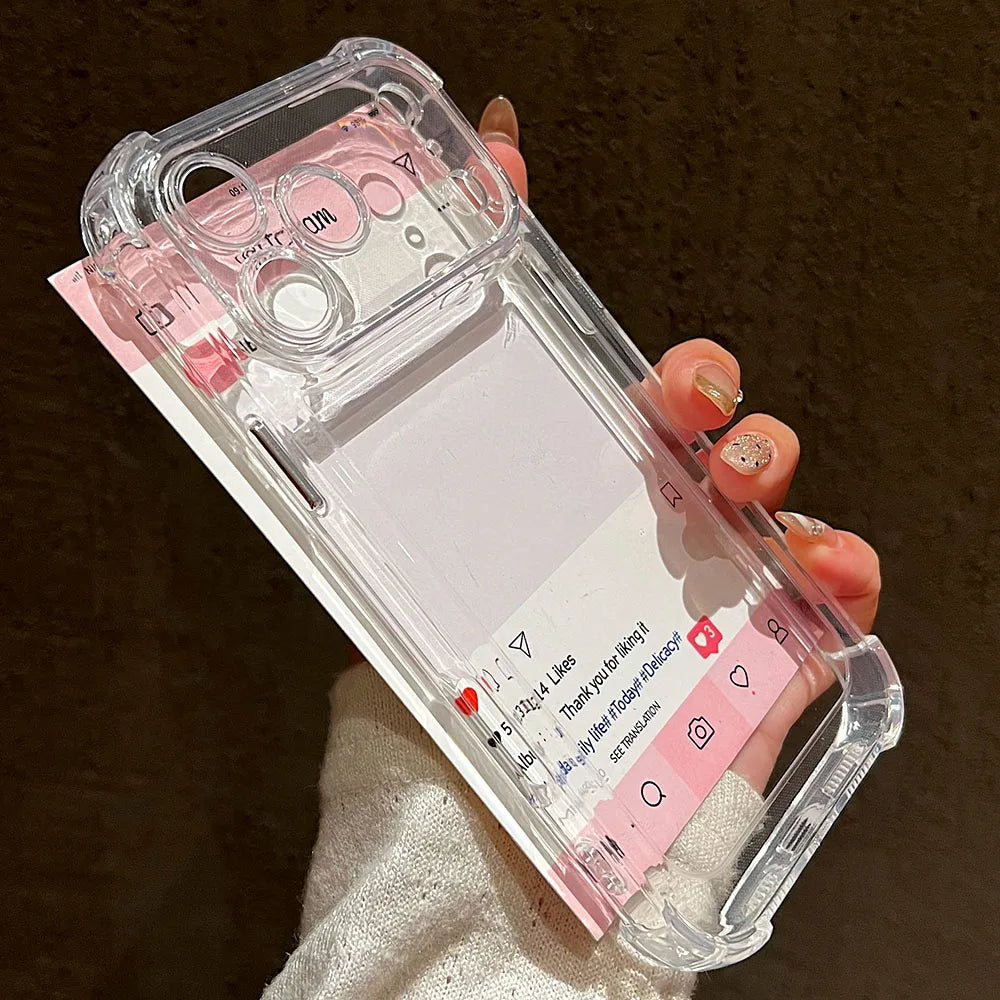 Luxury Transparent Silicone Phone Case For iPhone's