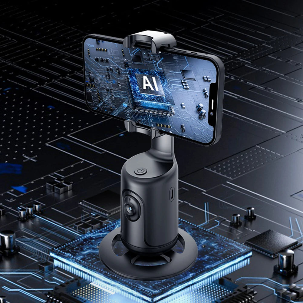 AI-Powered Smartphone Gimbal Stabilizer 360° Auto Tracking Selfie Stick Tripod for Live Broadcast Vlog Video Record Photography