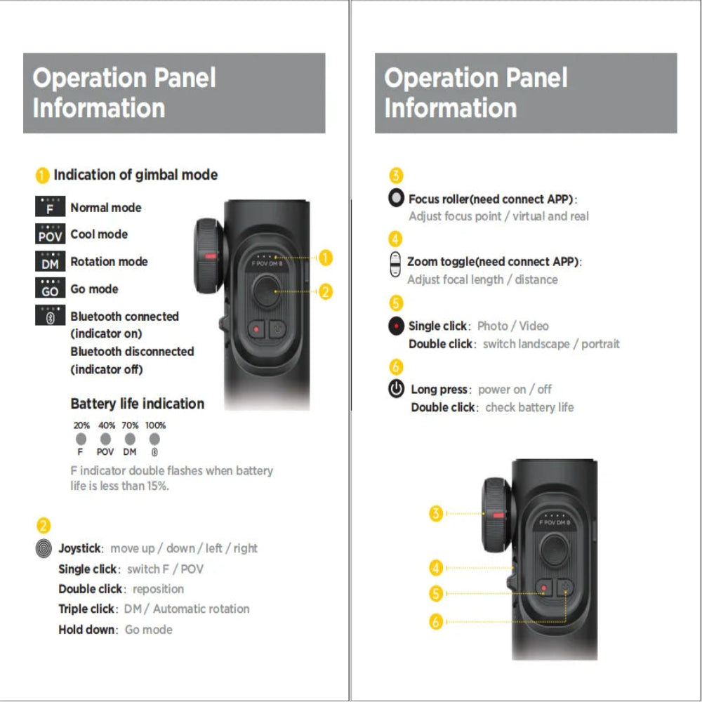 AOCHUAN 3-Axis Handheld Gimbal Stabilizer SmartXE for iPhone & Android AI Face Tracking