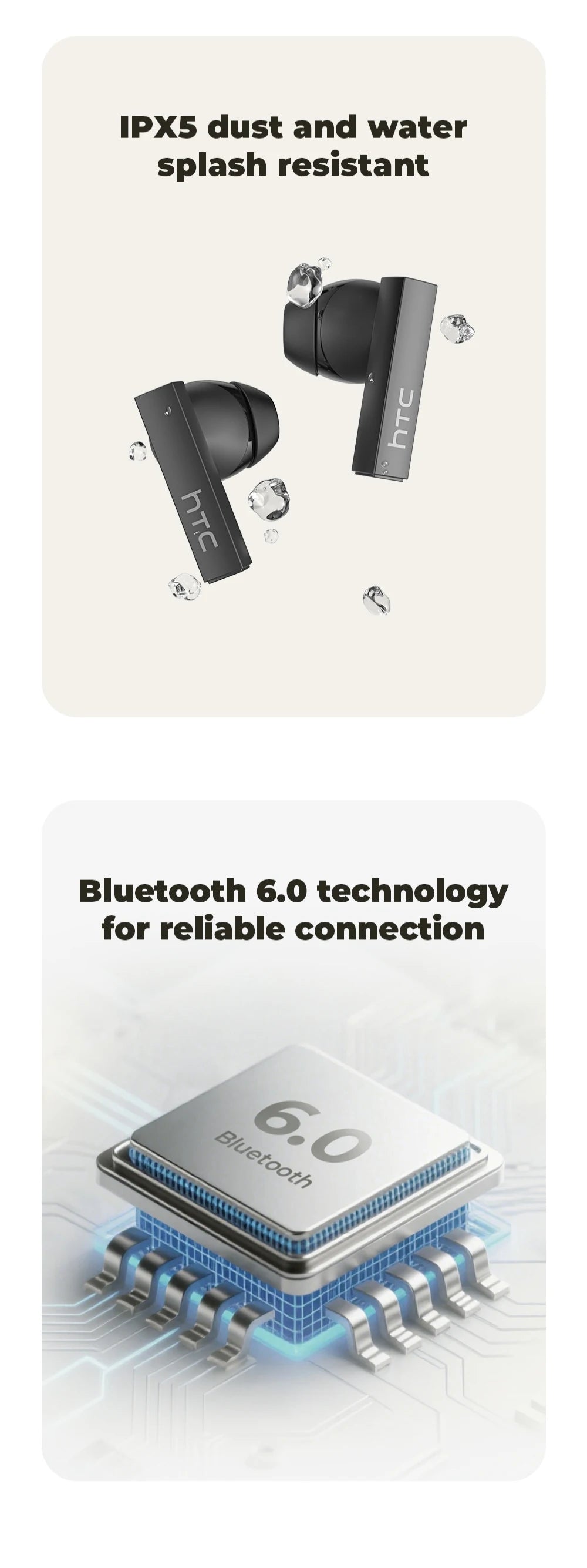 HTC NE40 Earphones Bluetooth V6 AI Translator Earbuds