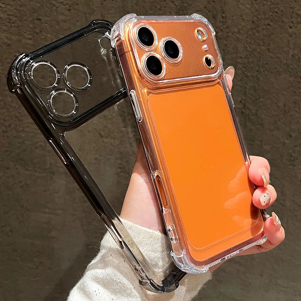 Luxury Transparent Silicone Phone Case For iPhone's