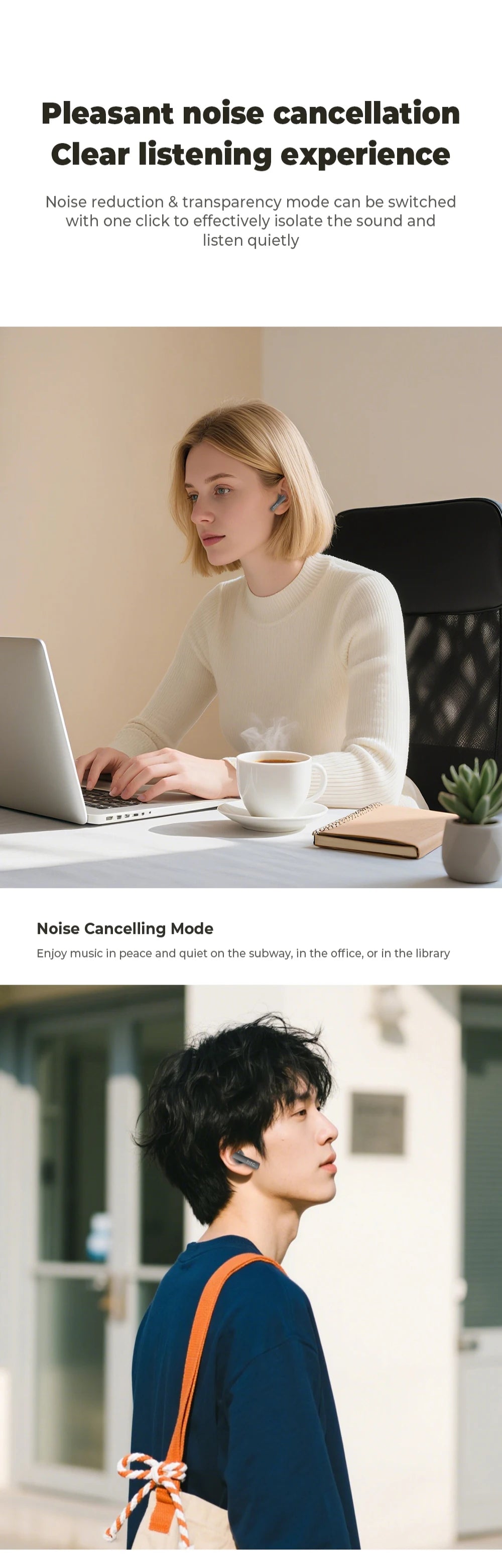 HTC NE40 Earphones Bluetooth V6 AI Translator Earbuds