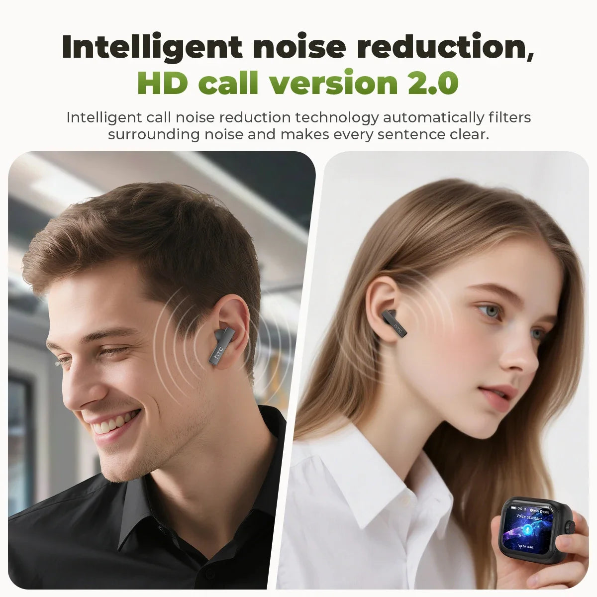 HTC NE40 Earphones Bluetooth V6 AI Translator Earbuds