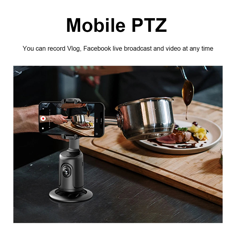 AI-Powered Smartphone Gimbal Stabilizer 360° Auto Tracking Selfie Stick Tripod for Live Broadcast Vlog Video Record Photography
