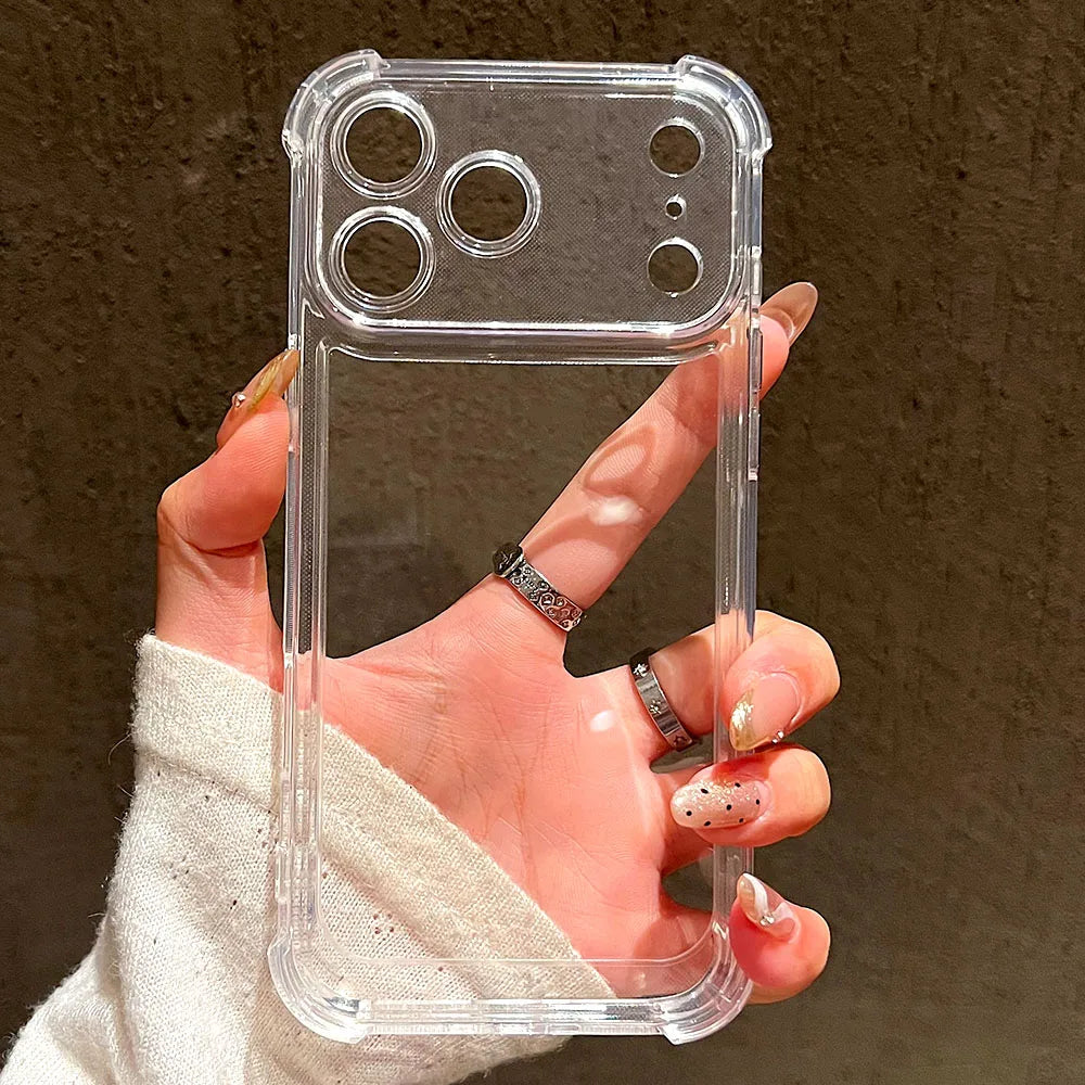 Luxury Transparent Silicone Phone Case For iPhone's