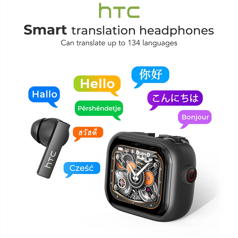 HTC NE40 Earphones Bluetooth V6 AI Translator Earbuds