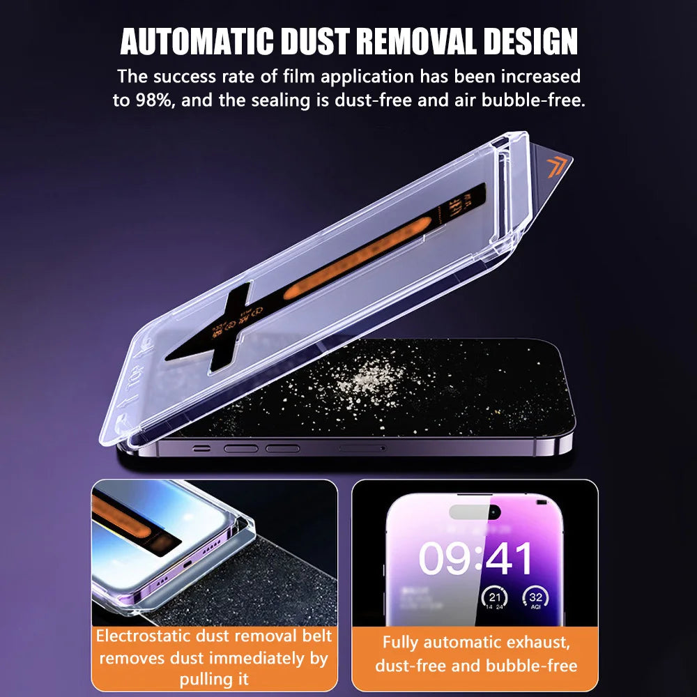 Oleophobic Coating Dust Free Installation Privacy Screen Protector For iPhone 16 17 Pro Max 15 14 13 Pro Max Mini SE XR 7