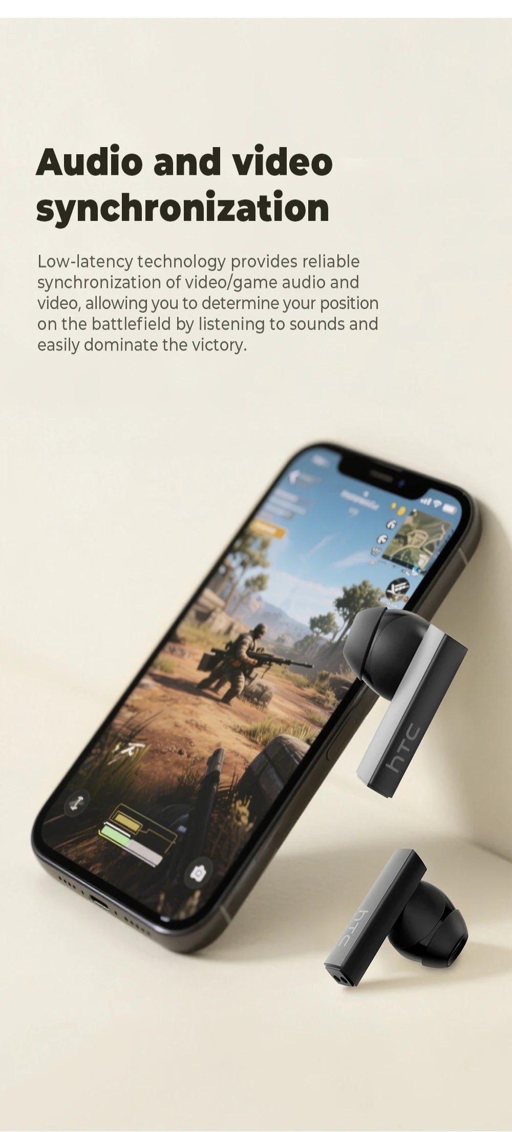 HTC NE40 Earphones Bluetooth V6 AI Translator Earbuds