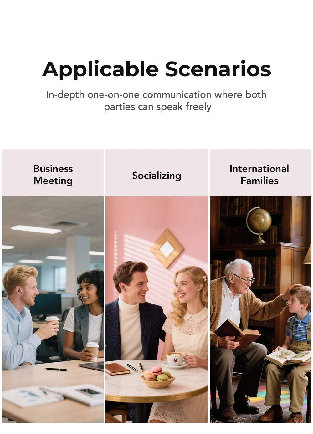 HTC NE40 Earphones Bluetooth V6 AI Translator Earbuds