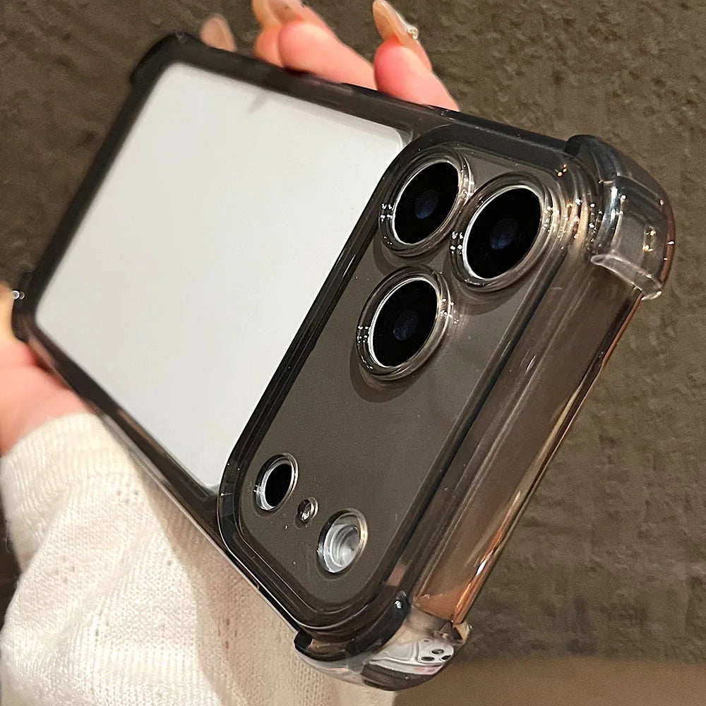 Luxury Transparent Silicone Phone Case For iPhone's