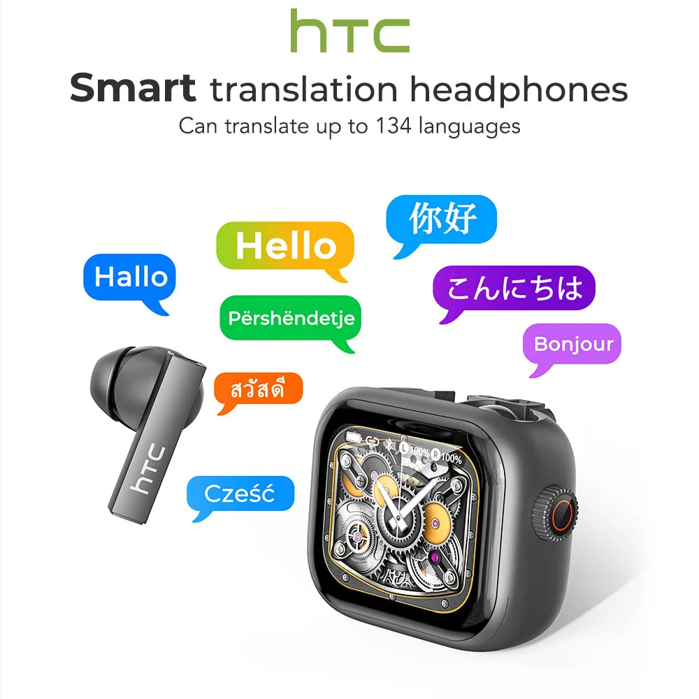 HTC NE40 Earphones Bluetooth V6 AI Translator Earbuds