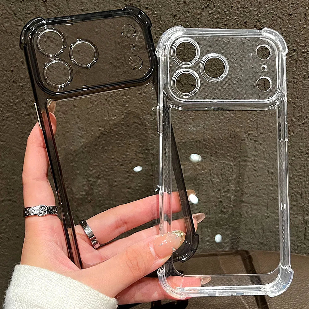 Luxury Transparent Silicone Phone Case For iPhone's