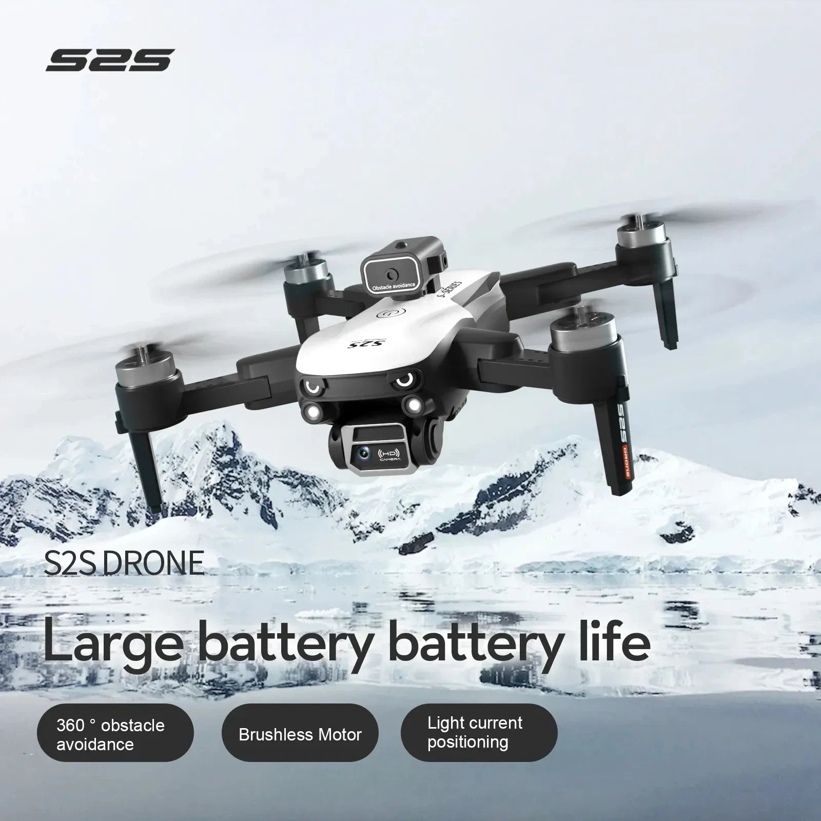 S2S Mini Drone 4k 8K HD Camera Obstacle Avoidance Aerial Photography Brushless Motor Foldable Rc Quadcopter