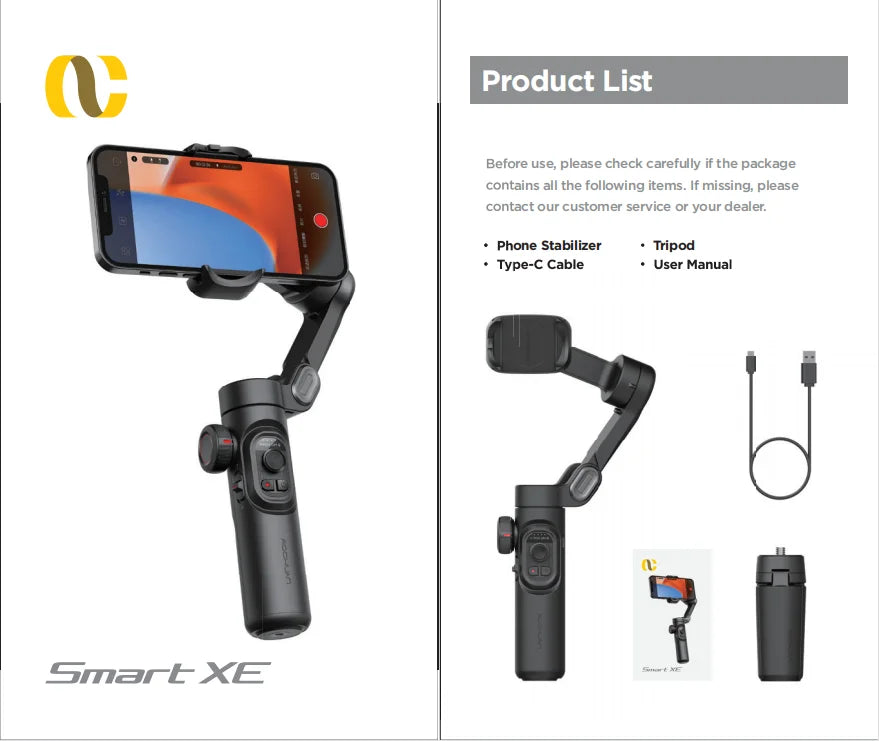 3-Axis Handheld Gimbal Stabilizer SmartXE for Smartphone