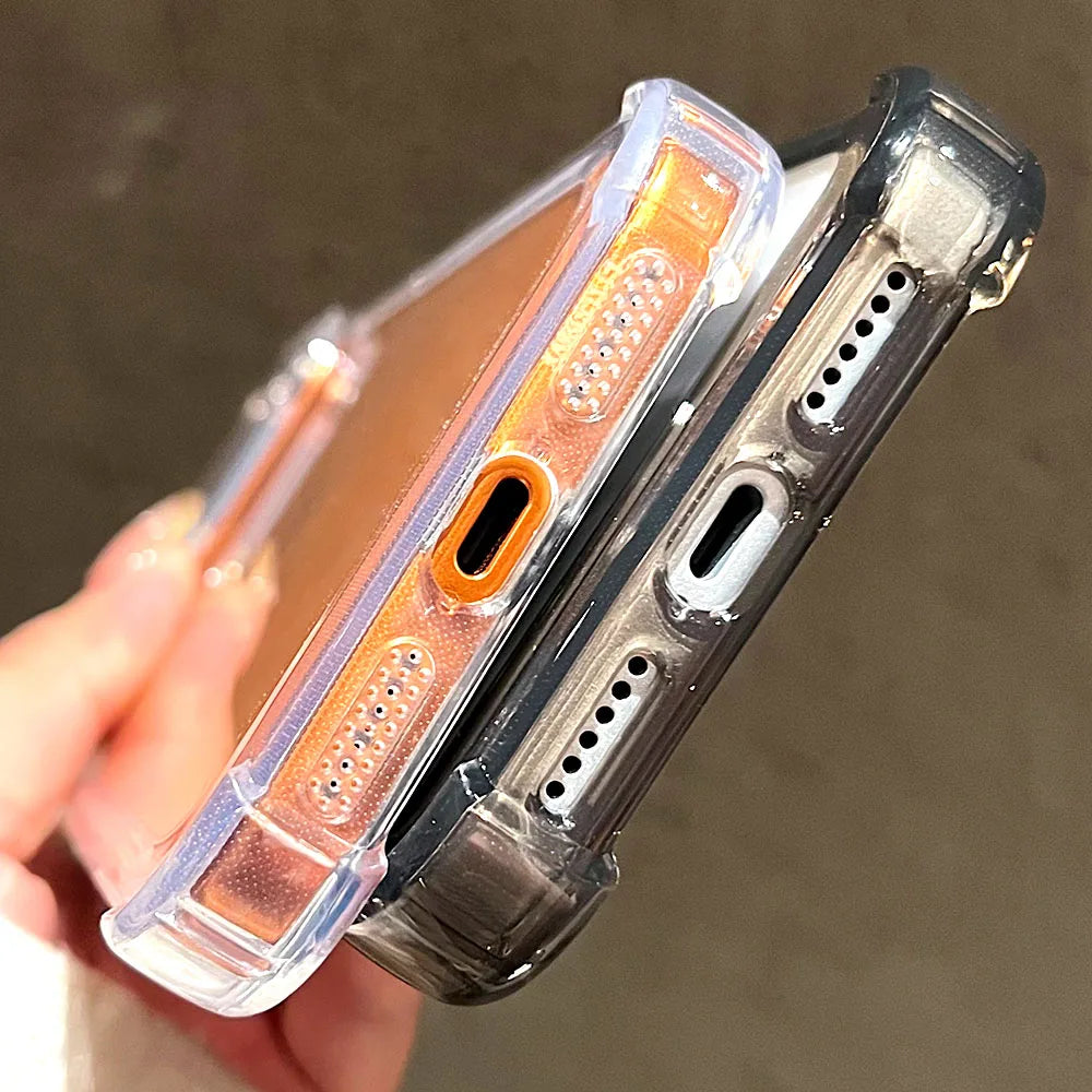 Luxury Transparent Silicone Phone Case For iPhone's