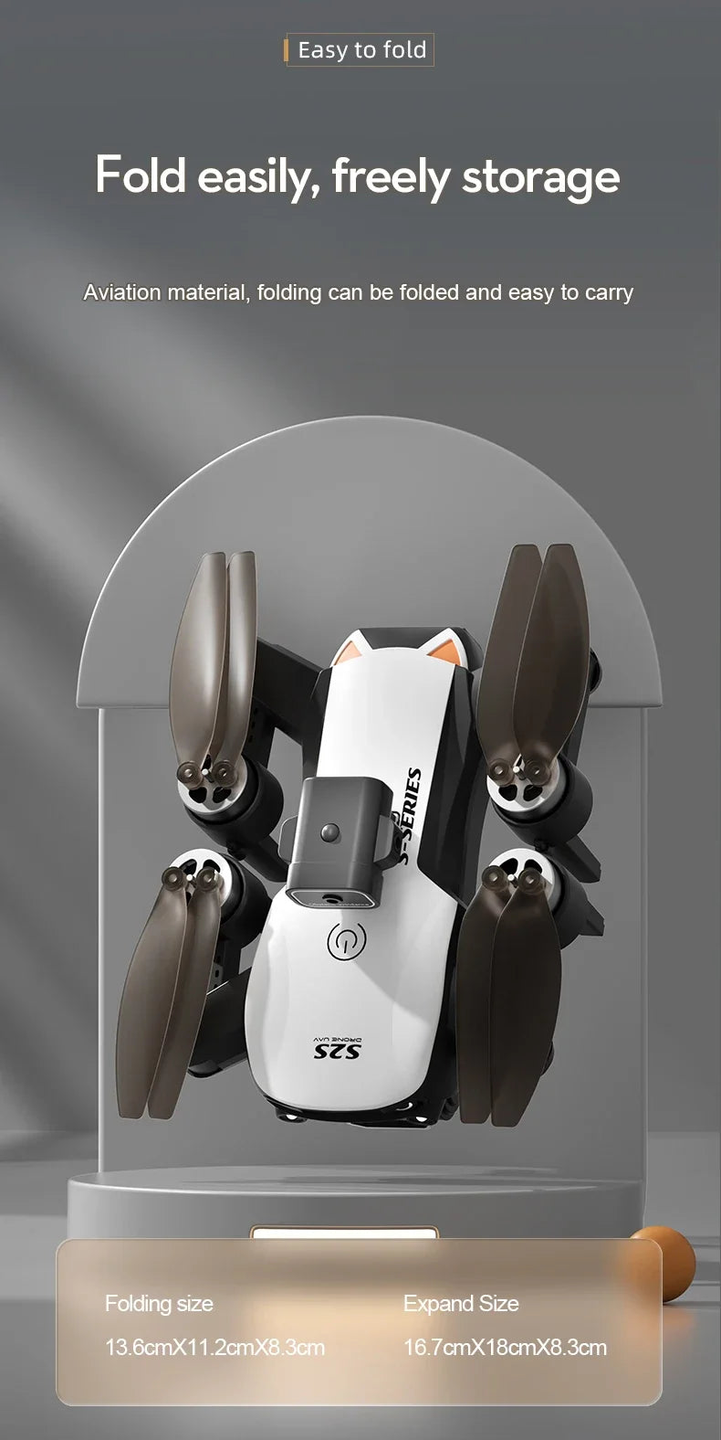 S2S Mini Drone 4k 8K HD Camera Obstacle Avoidance Aerial Photography Brushless Motor Foldable Rc Quadcopter