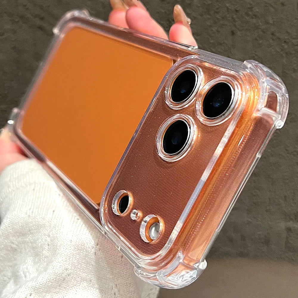 Luxury Transparent Silicone Phone Case For iPhone's