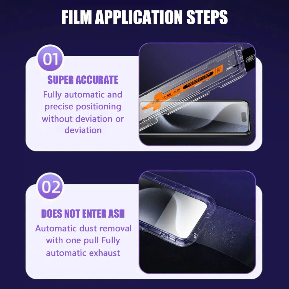 Oleophobic Coating Dust Free Installation Privacy Screen Protector For iPhone 16 17 Pro Max 15 14 13 Pro Max Mini SE XR 7