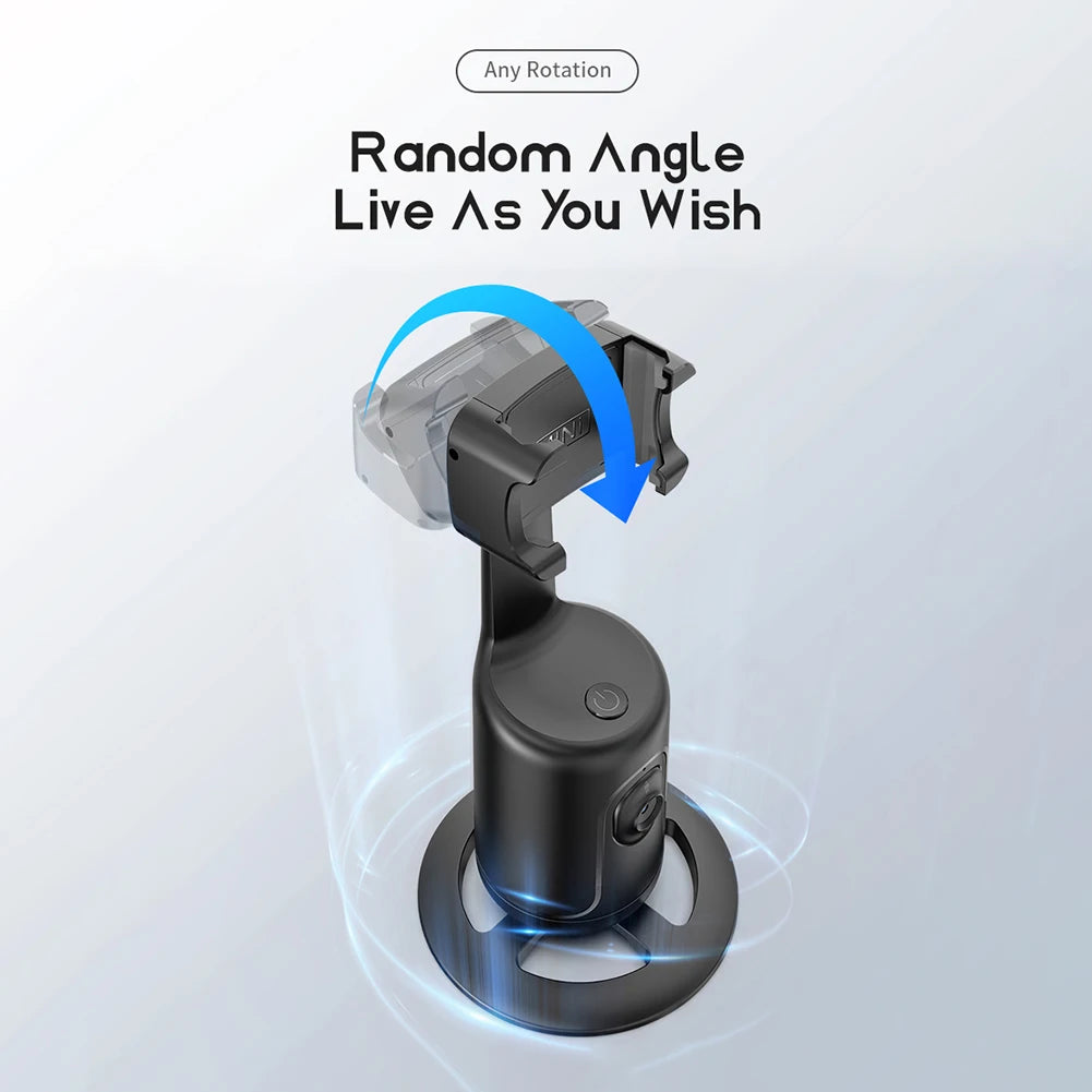 AI-Powered Smartphone Gimbal Stabilizer 360° Auto Tracking Selfie Stick Tripod for Live Broadcast Vlog Video Record Photography